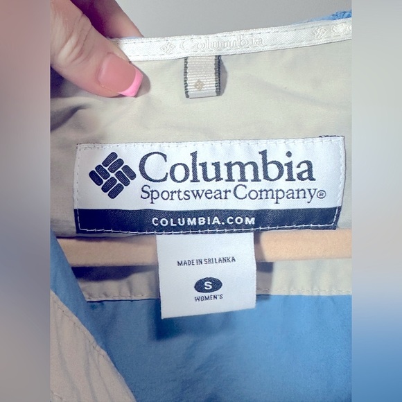 Columbia Light Blue Hooded Full Zip Jacket Size Small Casual Hiking Casual - Picture 8 of 10